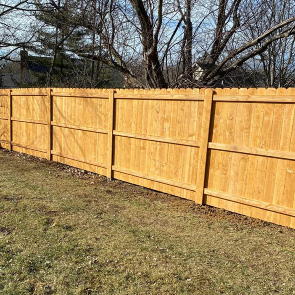 Steel enforced wood fence