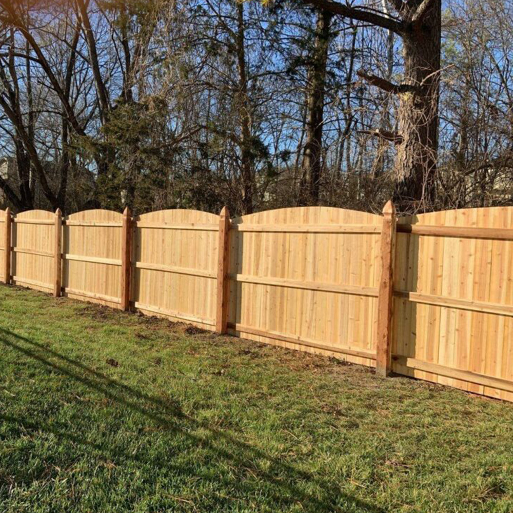 Tall cedar privacy fence